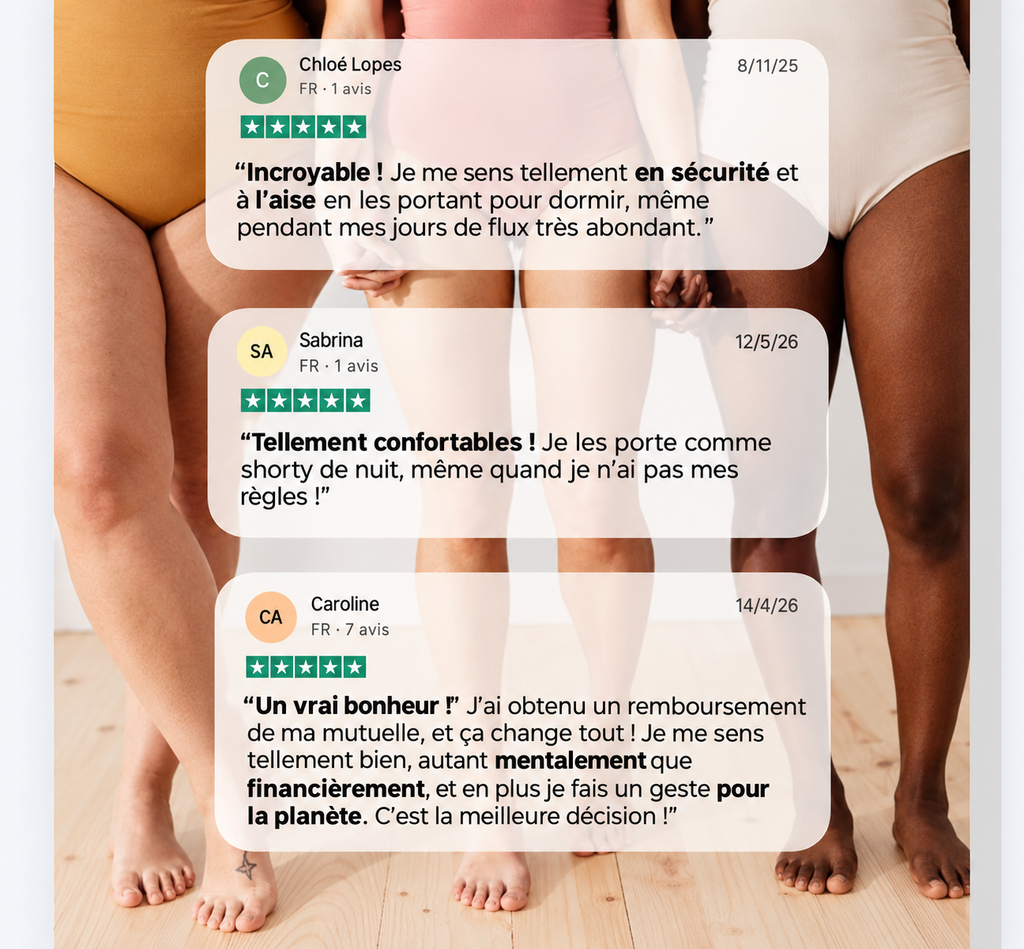 Culotte menstruelle anti fuite.